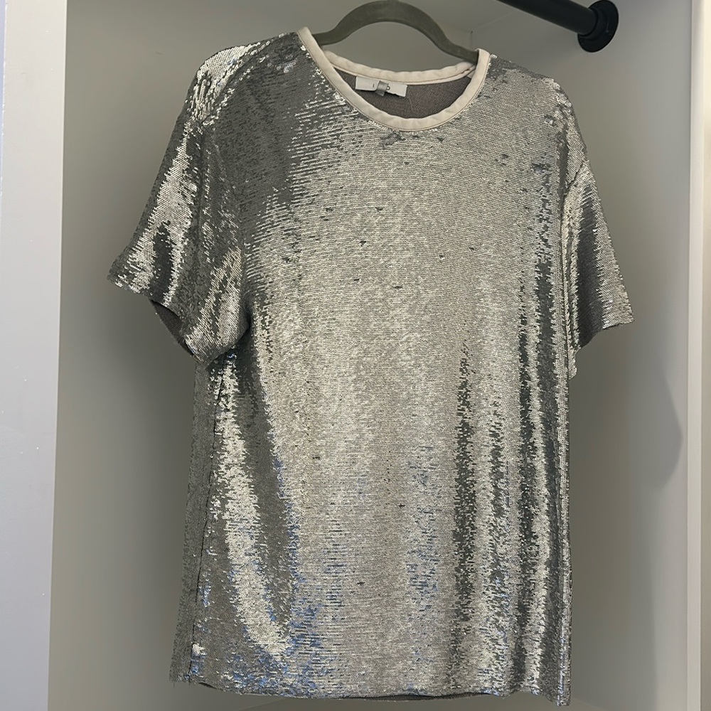 IRO sequin short sleeve shirt